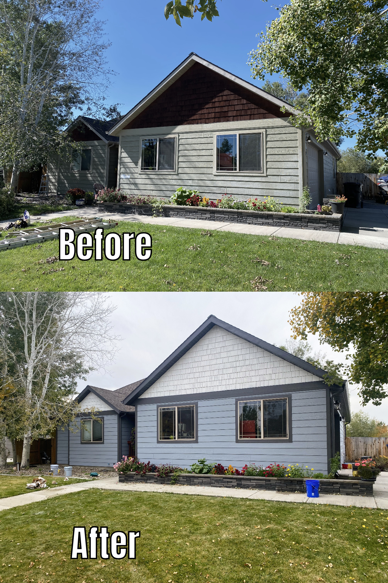Front exterior painting project