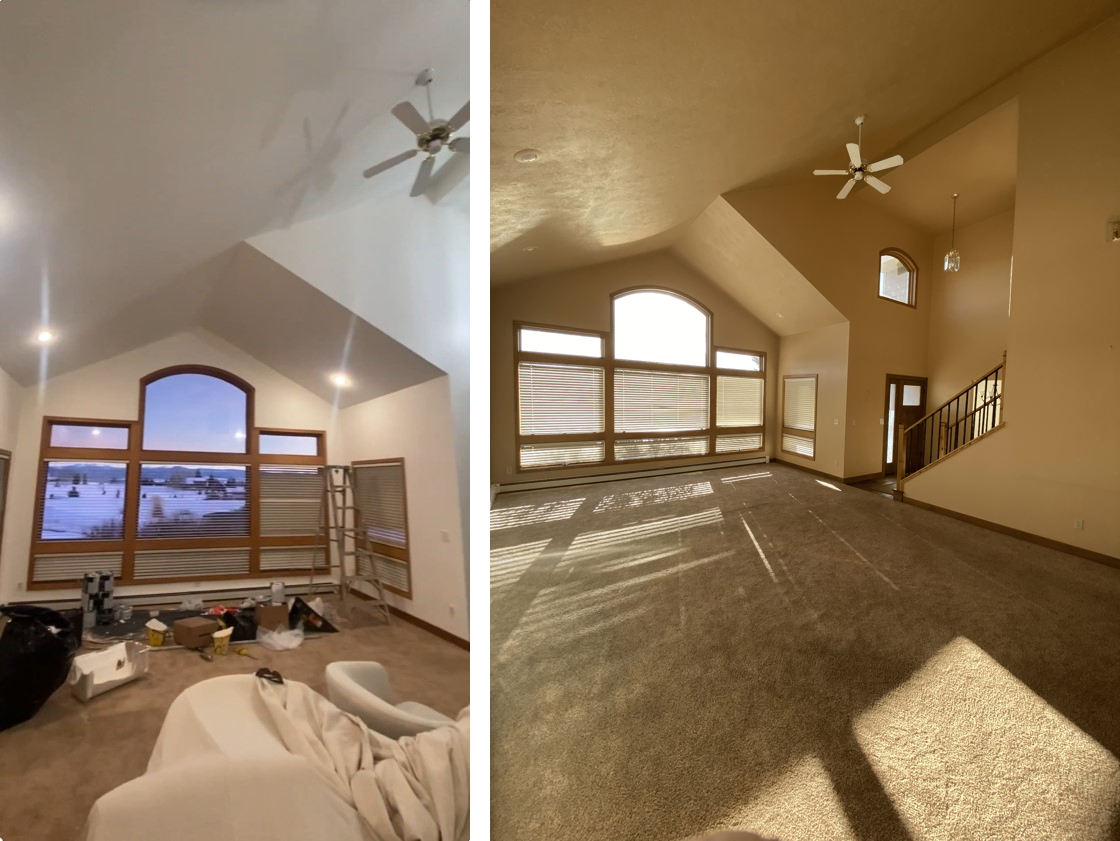 Living room interior painting project