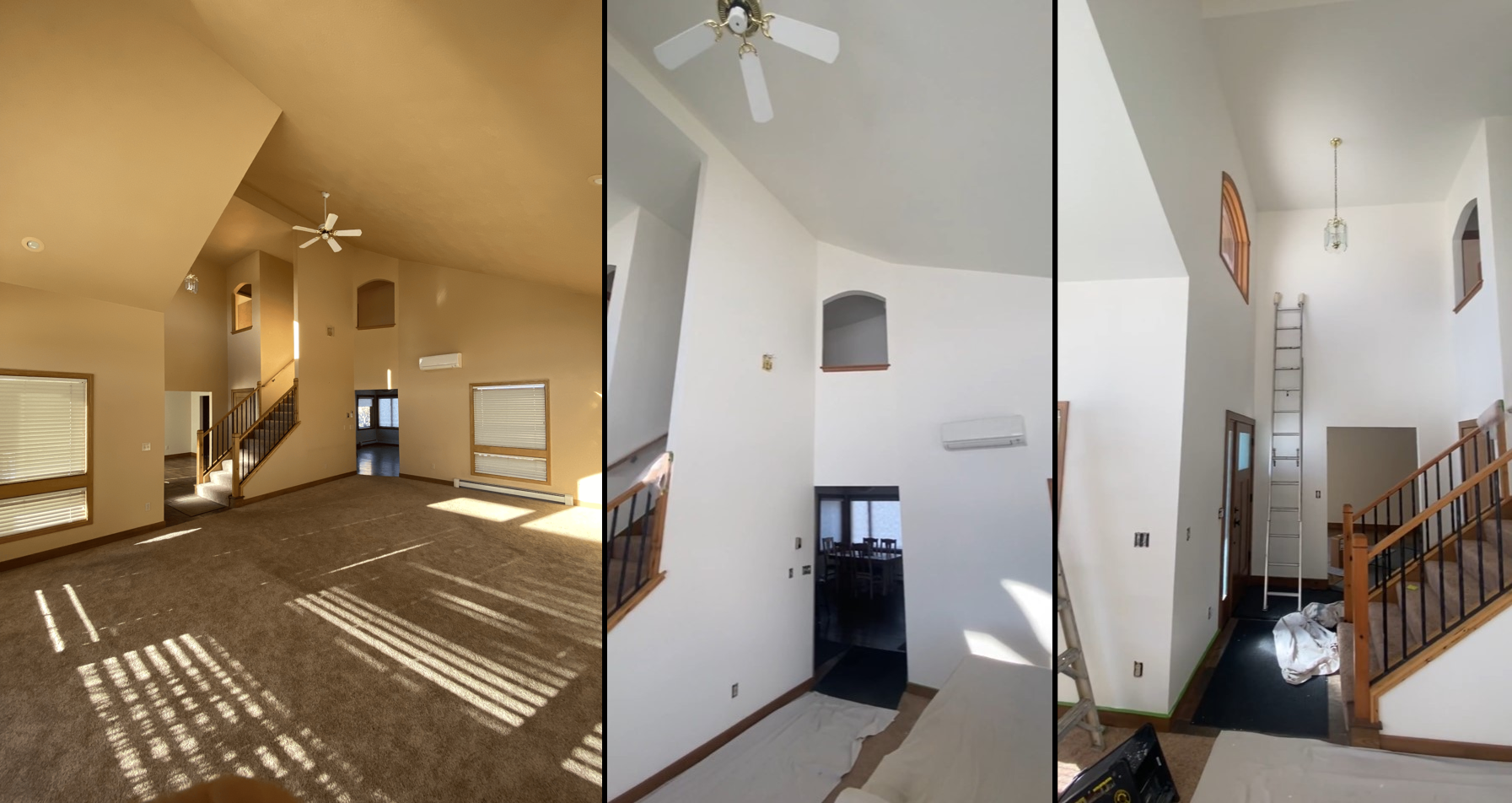 Living room interior painting project