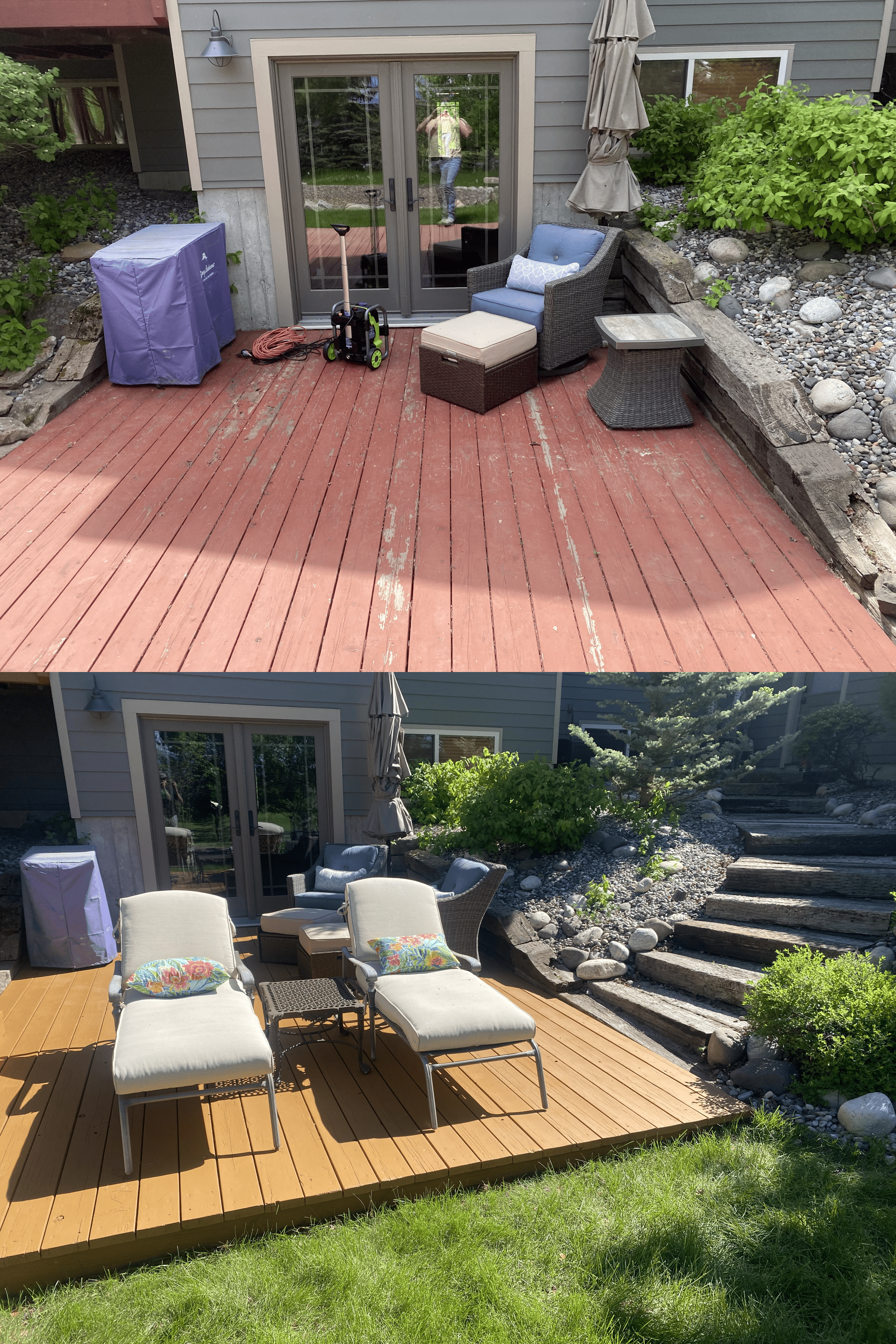 Lower deck staining project