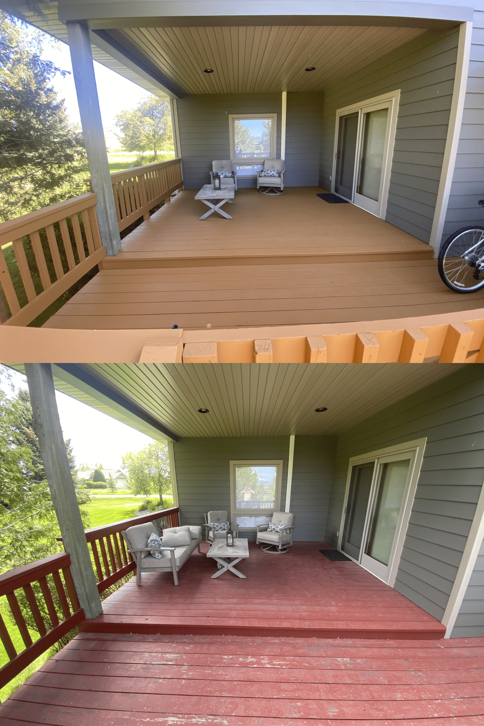 Top deck staining project